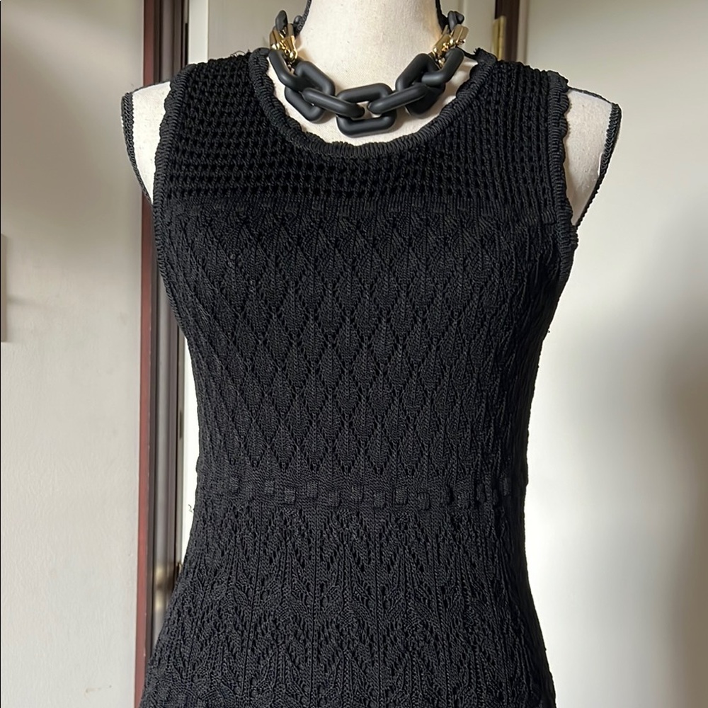 Torn by Ronny Kobo Black Midi Dress